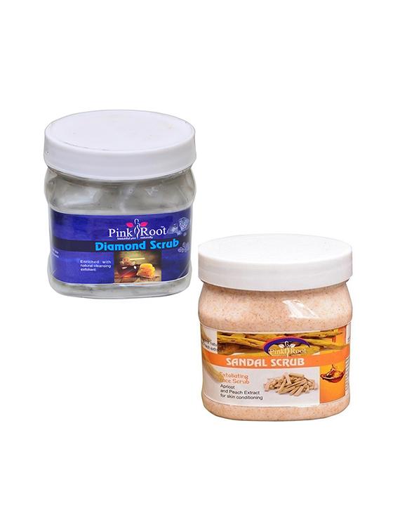 pink root diamond scrub 500gm with sandal scrub 500gm - 16452483 - Zoom Image - 1