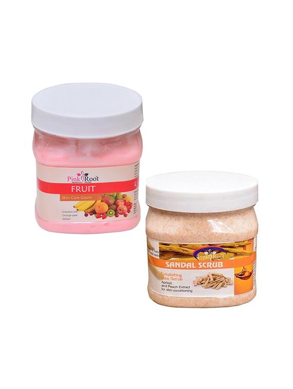 pink root fruit cream 500gm with sandal scrub 500gm - 16452530 - Zoom Image - 1