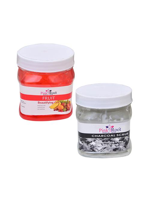 pink root fruit gel 500gm with charcoal scrub 500gm - 16452545 - Standard Image - 1