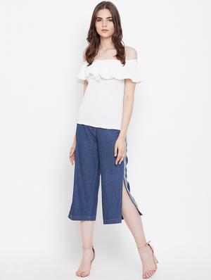 off shoulder ruffled top - 16453951 - Standard Image - 4