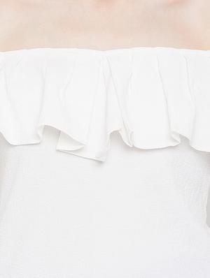 off shoulder ruffled top - 16453951 - Standard Image - 5