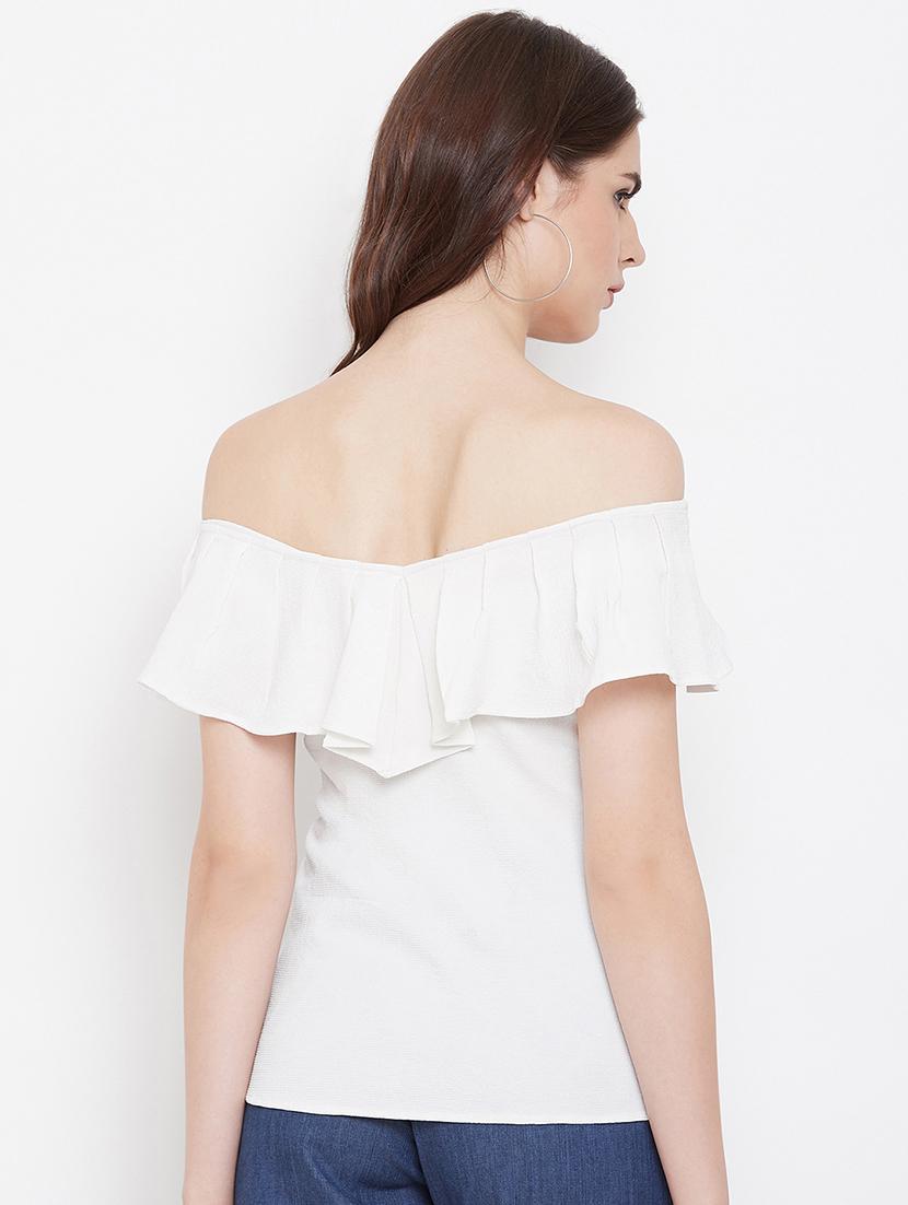 off shoulder ruffled top - 16453951 - Zoom Image - 3