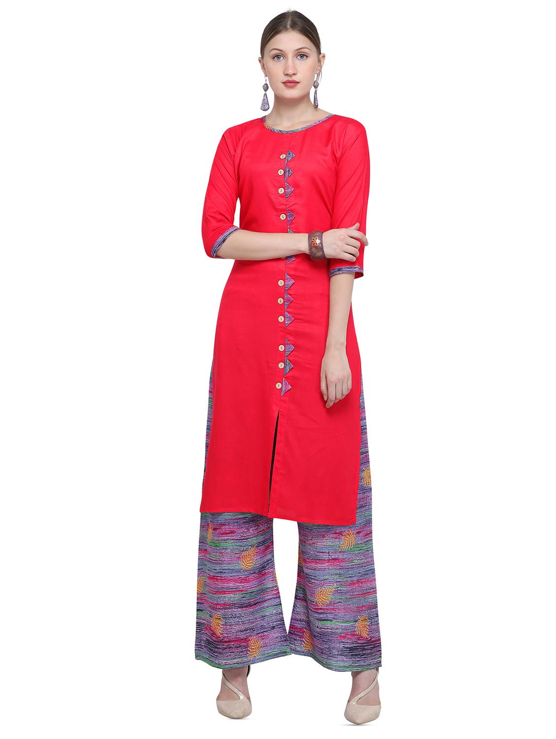 solid straight kurta - 16456149 - Zoom Image - 1