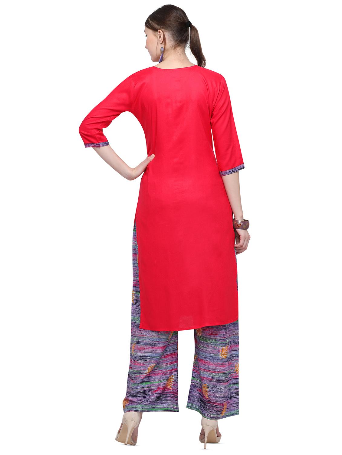solid straight kurta - 16456149 - Zoom Image - 3