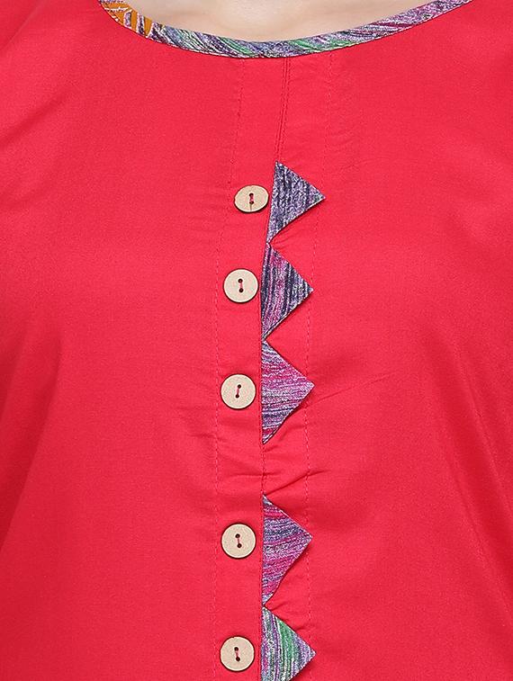 solid straight kurta - 16456149 - Zoom Image - 4