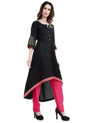 embroidered asymmetric kurta pant set - 16456266 - Standard Image - 2