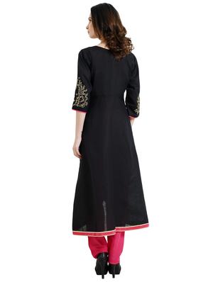 embroidered asymmetric kurta pant set - 16456266 - Standard Image - 3
