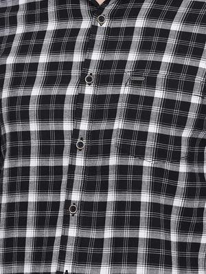 black checkered casual shirt - 16456403 - Standard Image - 5