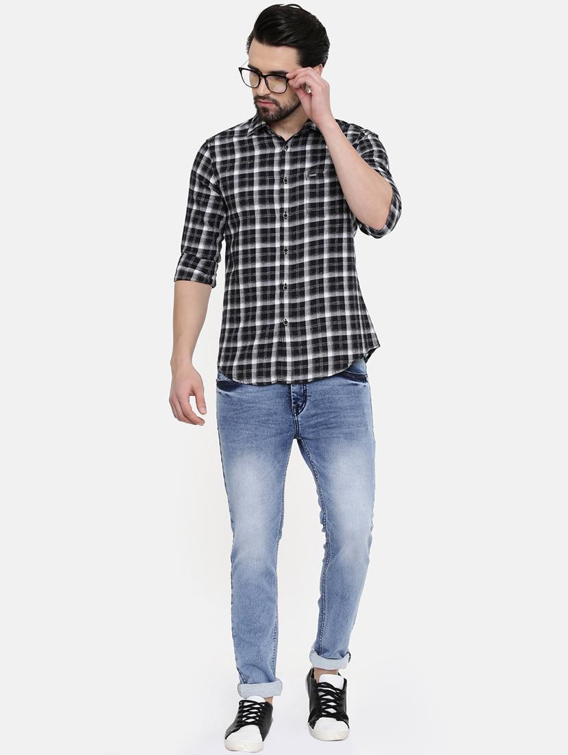 black checkered casual shirt - 16456403 - Zoom Image - 4