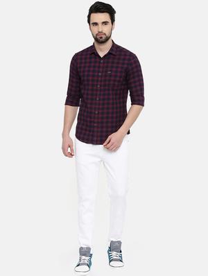 red checkered casual shirt - 16456412 - Standard Image - 4