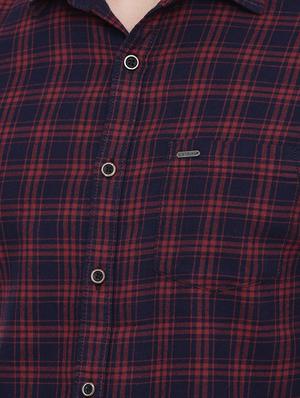 red checkered casual shirt - 16456412 - Standard Image - 5