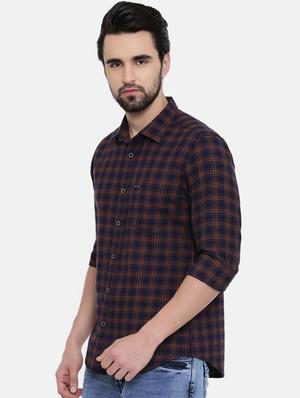 dark blue checkered casual shirt - 16456413 - Standard Image - 2