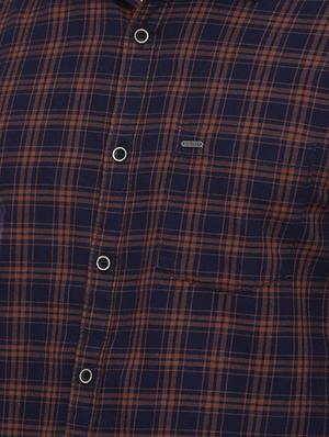 dark blue checkered casual shirt - 16456413 - Standard Image - 5