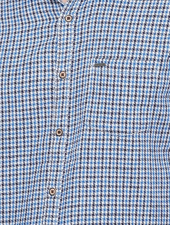blue printed casual shirt - 16456415 - Zoom Image - 5