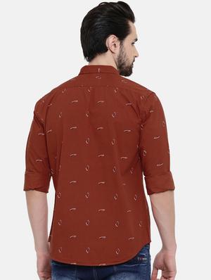 brown printed casual shirt - 16456421 - Standard Image - 3