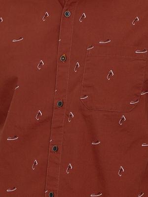 brown printed casual shirt - 16456421 - Standard Image - 5