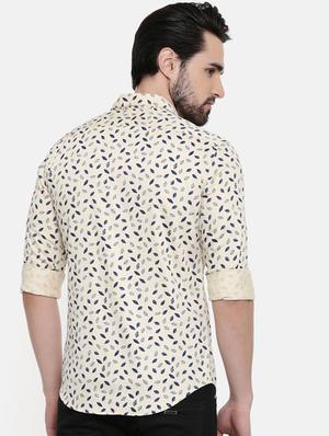 yellow printed casual shirt - 16456438 - Standard Image - 3