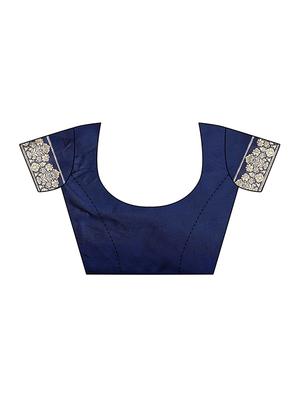 self-design banarasi saree with blouse - 16456637 - Standard Image - 4