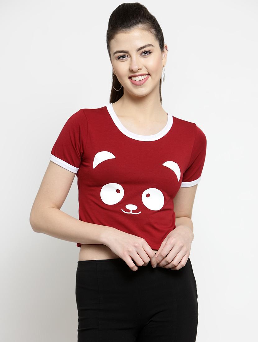 contrast detail quirky crop tee - 16456826 - Zoom Image - 1
