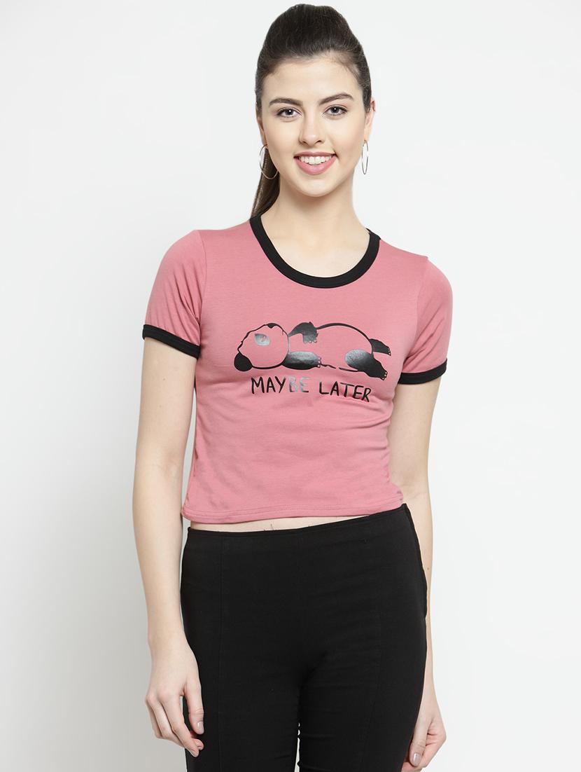 contrast detail quirky crop tee - 16456852 - Zoom Image - 1