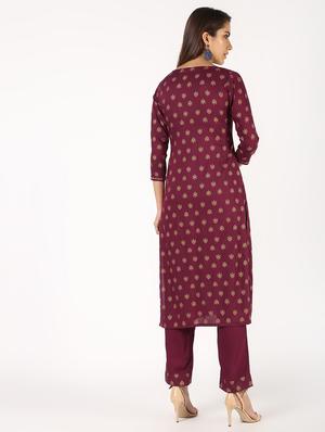 printed kurta with pant set - 16457097 - Standard Image - 3