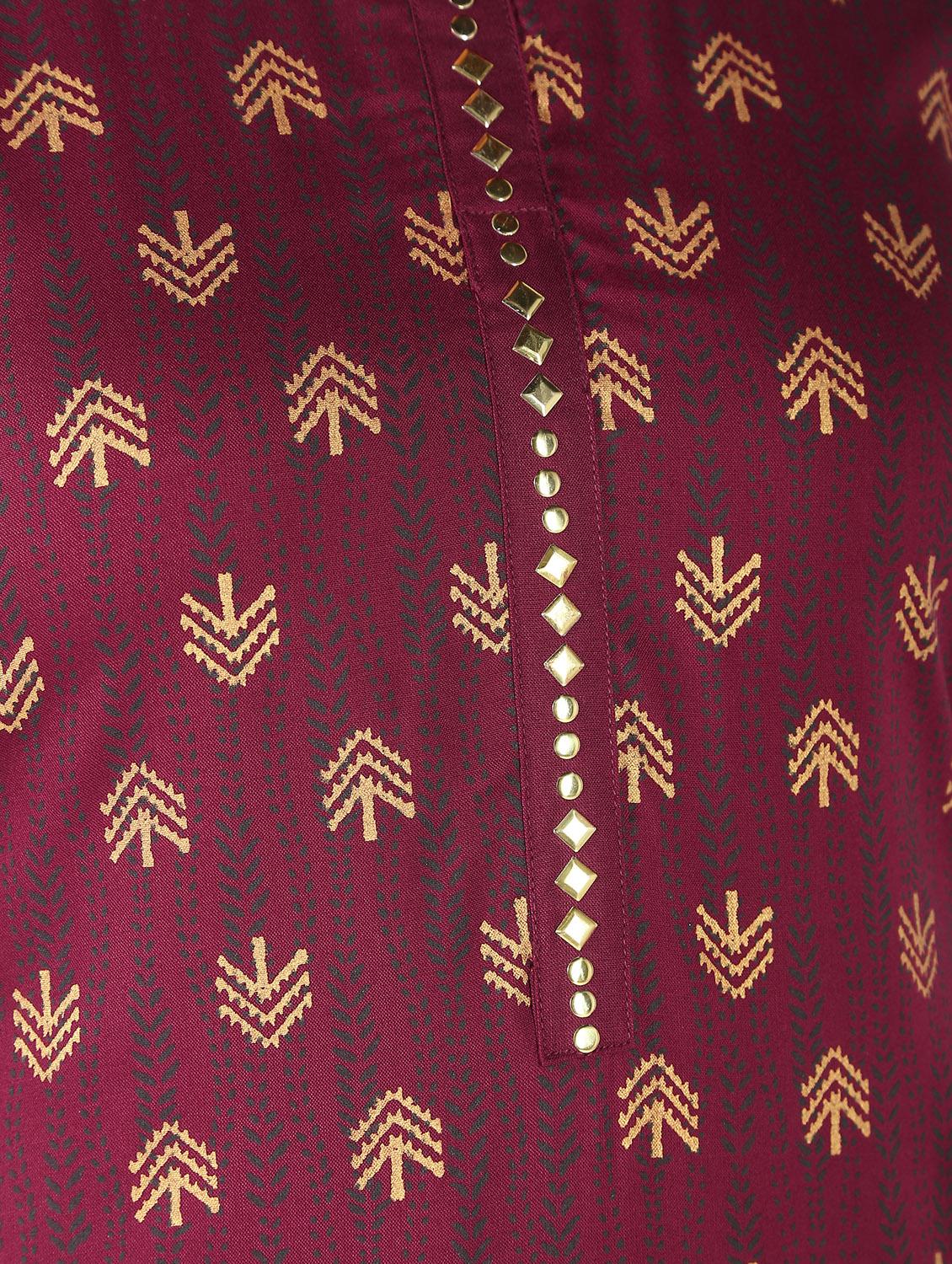 printed kurta with pant set - 16457097 - Zoom Image - 5