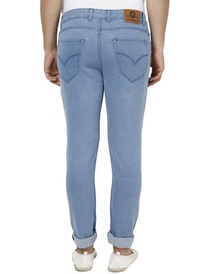 light blue solid plain jeans - 16457152 - Standard Image - 3