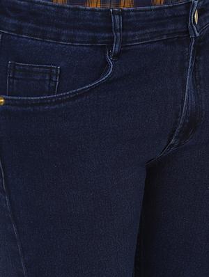dark blue solid plain jeans - 16457154 - Standard Image - 5