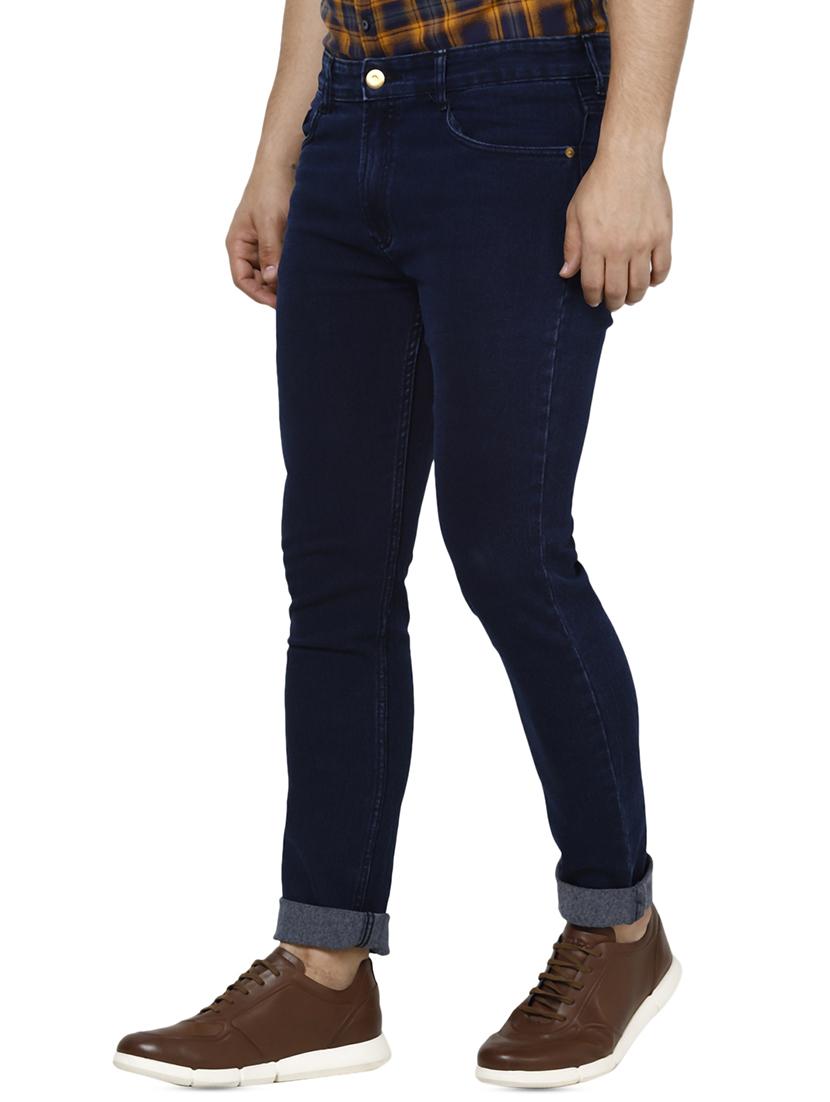 dark blue solid plain jeans - 16457154 - Zoom Image - 2