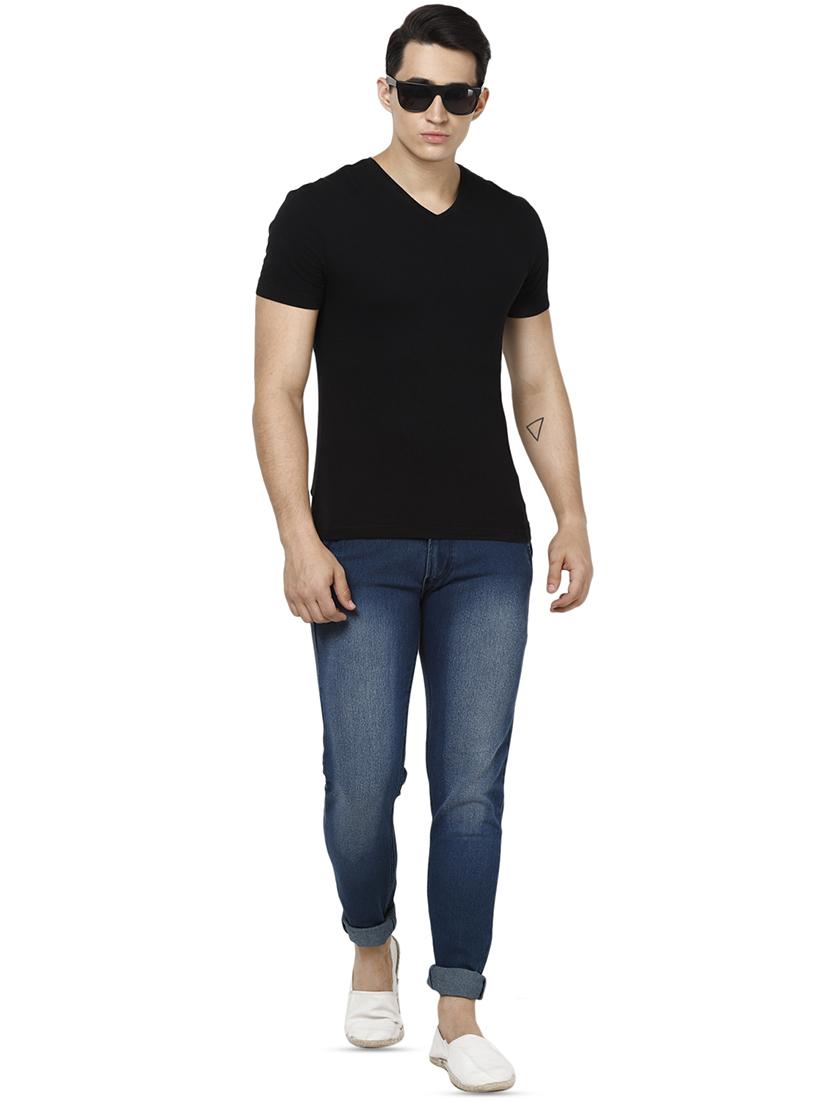 dark blue light washed denim jeans - 16457161 - Zoom Image - 4