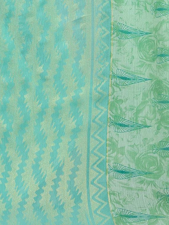pastel printed saree with blouse - 16457242 - Zoom Image - 3