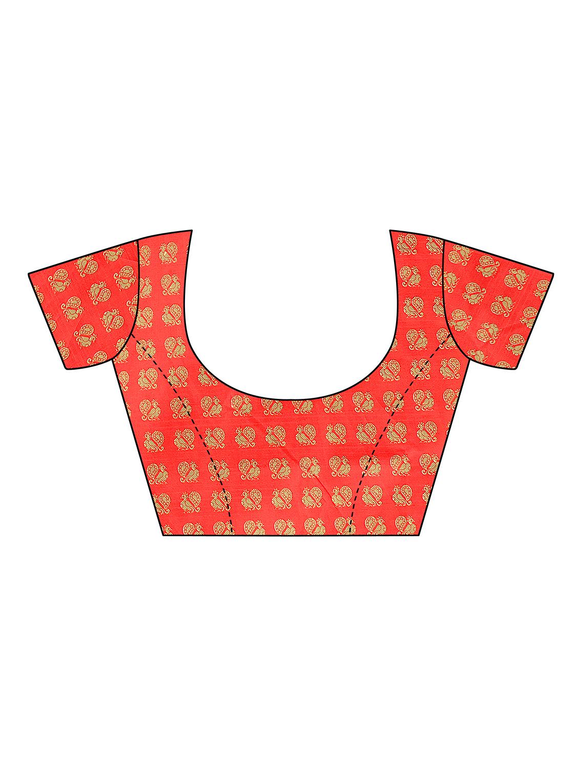 red art silk mysore saree with blouse - 16457269 - Zoom Image - 3