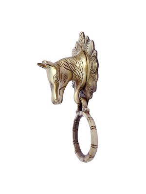 door knocker of horse head made of brass - 16457509 - Standard Image - 2