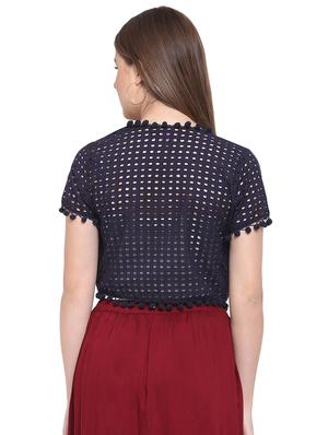 pom pom detail cropped shrug - 16458206 - Standard Image - 3