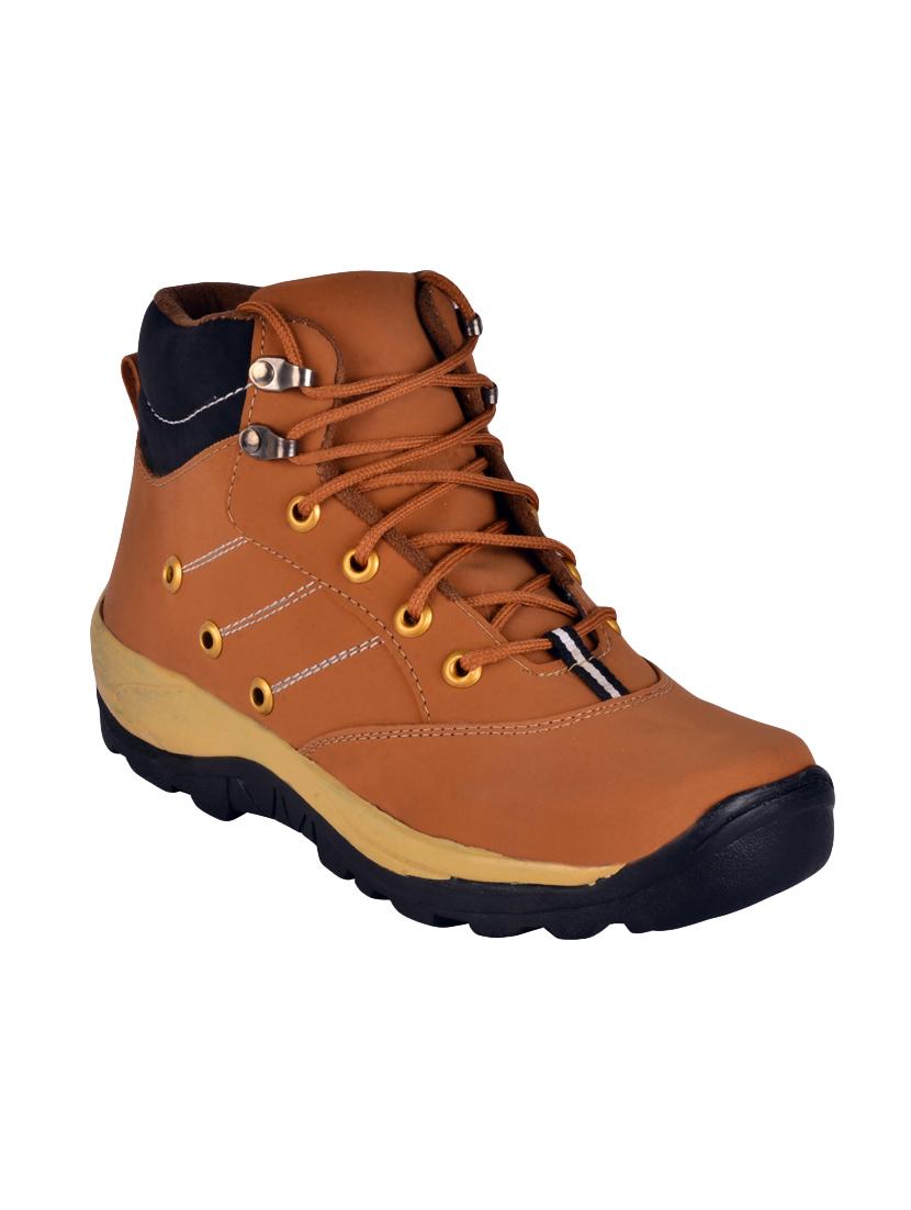 aadi shoes tan leatherette high ankle boots - 16458213 - Zoom Image - 1