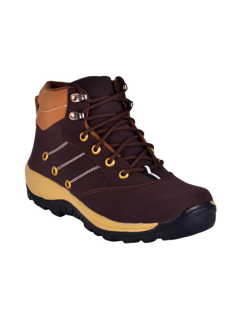 aadi shoes brown leatherette high ankle boots - 16458214 - Zoom Image - 1