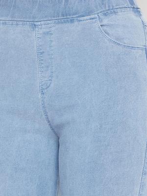 distressed detail solid jeggings - 16459041 - Standard Image - 5
