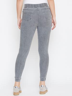 distressed detail solid jeggings - 16459042 - Standard Image - 3