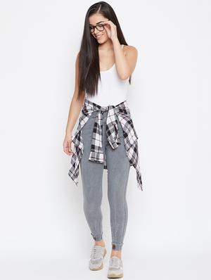 distressed detail solid jeggings - 16459042 - Standard Image - 4