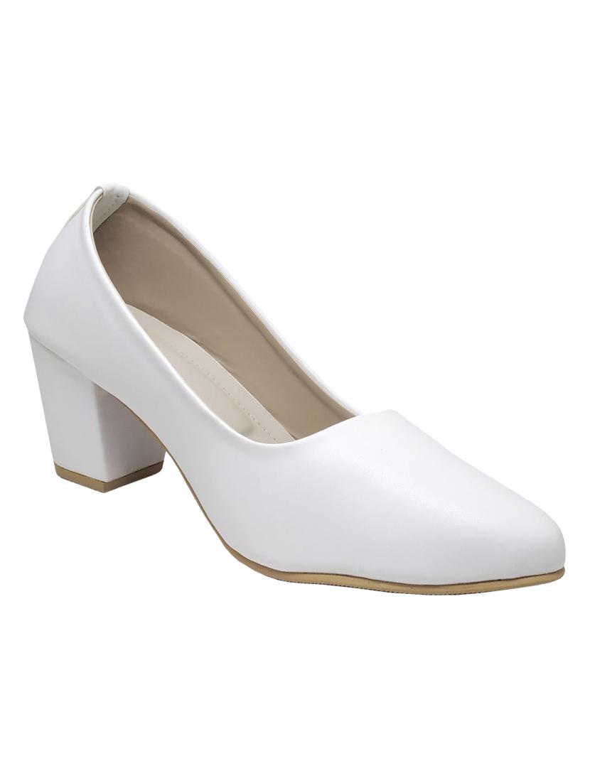 white slip on pumps - 16459424 - Zoom Image - 1