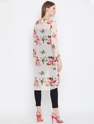 floral long line shrug - 16459521 - Standard Image - 3