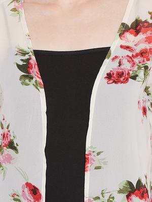 floral long line shrug - 16459521 - Standard Image - 4