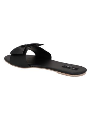 black slip on sandals - 16459548 - Standard Image - 3