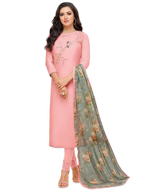 embroidered unstitched suit - 16460401 - Standard Image - 1