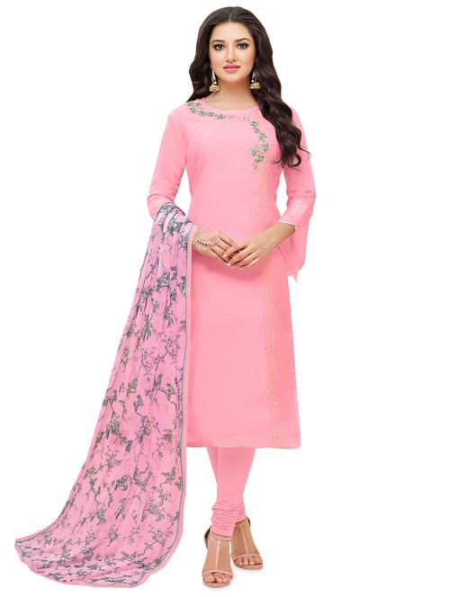 embroidered unstitched suit - 16460412 - Standard Image - 1