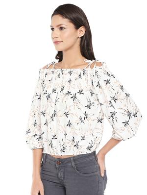 shoulder tie knot blouson top - 16460444 - Standard Image - 2