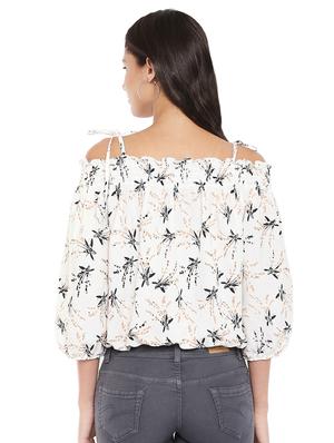 shoulder tie knot blouson top - 16460444 - Standard Image - 3