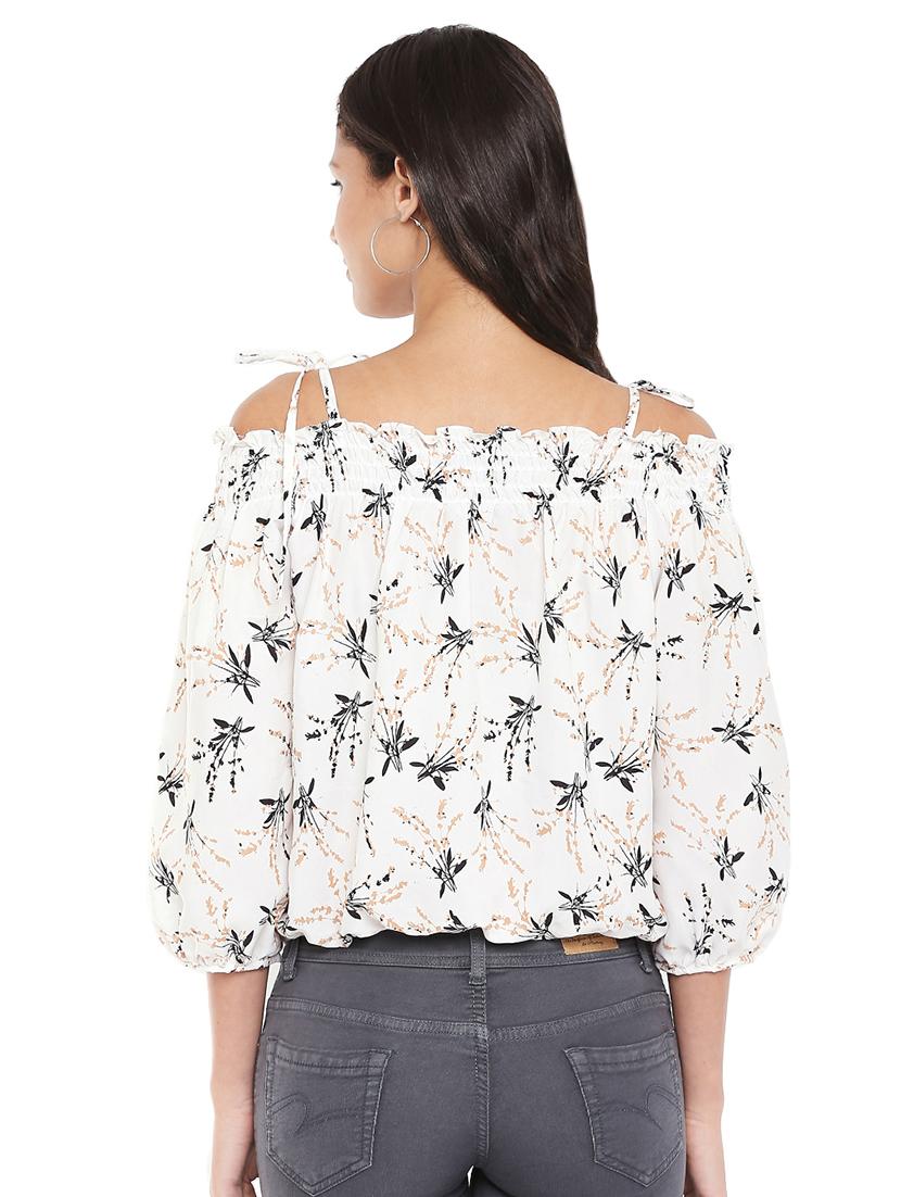 shoulder tie knot blouson top - 16460444 - Zoom Image - 3