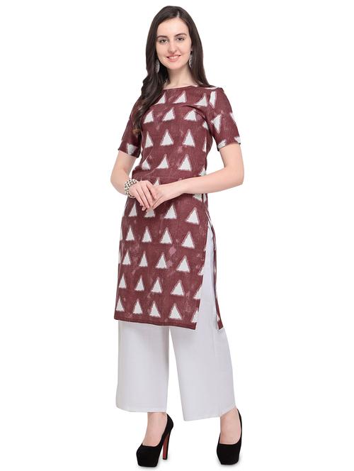 geometrical straight kurta - 16460621 - Standard Image - 1