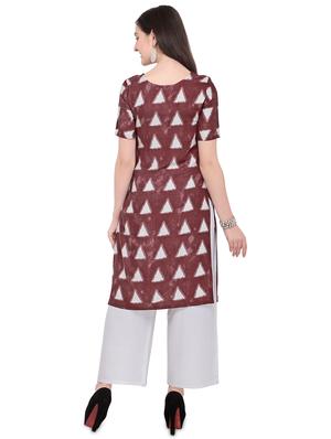 geometrical straight kurta - 16460621 - Standard Image - 3